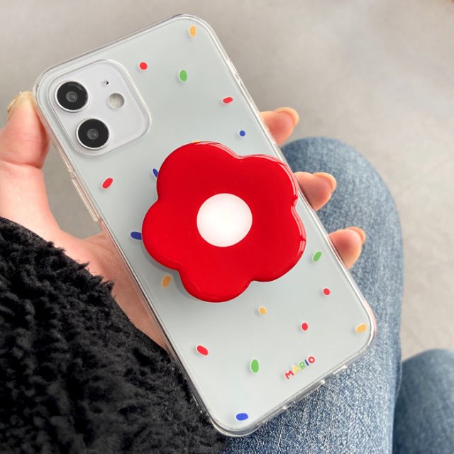 [젤리+모양톡]빨강꽃 휴대폰케이스 에어팟케이스