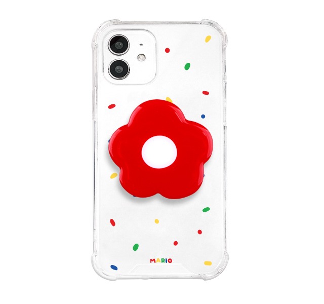 [탱크젤리+모양톡]빨강꽃 휴대폰케이스 에어팟케이스